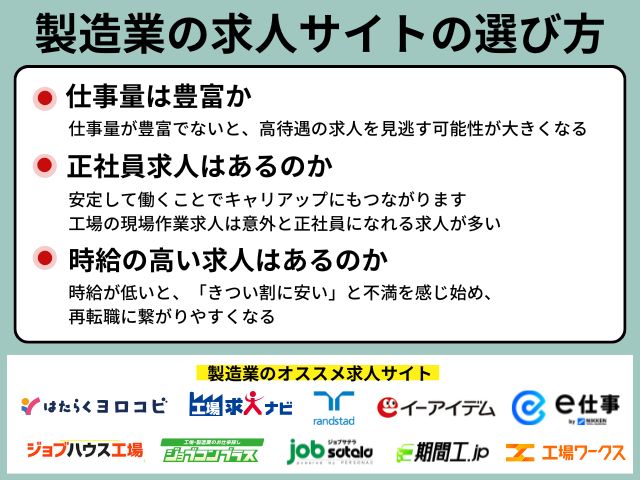 製造業の求人サイトの選び方
